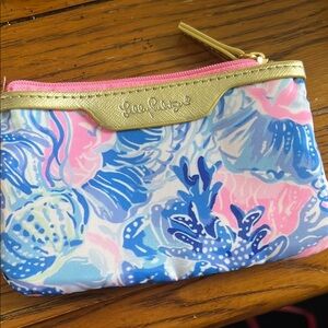 Lilly Pulitzer Pink and Blue Key & Card Holder
